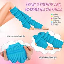 Long Leg Warmers Women 24 Inch Over Knee Knit Ribbed Leg Warmer Stirrup Yoga 80s Party Dance Ballet Supply - Multi Colors - View 5