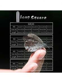 10 Pieces Of Handmade Constructed Blue French Long Square Fake Nails, Adorned With Gorgeous Rhinestone Accessories, Featuring Transparent 3D Stereo Water Wave And Flower Decorations, And A Gradient Fake Press-On Nail Set. Perfect For Daily Life, Making You Look Stunningly Beautiful.