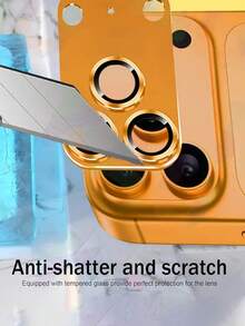 1-Pack Metal Camera Lens Protective Film For IPhone 17 Pro Max/17 Pro, Ultra-High Definition, Waterproof And Anti-Fingerprint, Easy To Install, Full Coverage Lens Protective Film, Compatible With IPhone 17 Pro Max/17 Pro Camera Protection Essential, Camera Lens Protective Film, Mobile Phone Camera Protection, Slim Mobile Phone Accessories,