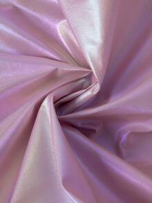 1pc Young Girl Casual Iridescent Hooded Spring/Autumn Jacket, Fashionable Mid-Length Unisex Bomber Coat, Versatile Outerwear