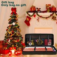 1个可折叠大容量圣诞礼物包装收纳袋，适用于节日装饰、生日派对、床底收纳、圣诞节、万圣节、圣诞家居装饰 - 彩色 - 查看 4