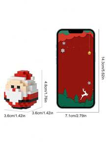 5pcs/Set Mini Buildable Micro Particle Christmas Santa Claus, Christmas Tree Building Block Toy Set, Gift For Boys And Girls