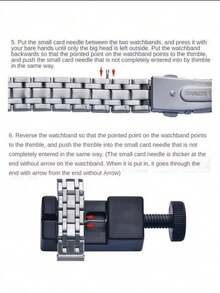 1 件装手表拆卸器、钢带调节工具、迷你小型手表调节器、手表工具、表带拆卸器、手表配件