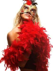 Colorful Turkey Feather Boas DIY Handmade For Weddings, Dances, Movies, Parties, Tea Parties And 1980s Costume Decorations, Girls And Ladies (Handmade, Feathers Will Fall Off A Little)