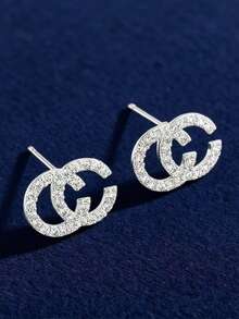 1 قطعة أقراط إبزيم بشكل C بتصميم أنيق، وصول جديد 2025