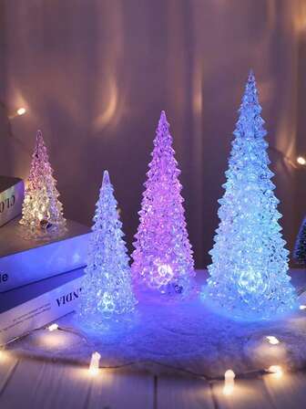 1pc Colorful Christmas Tree Light, Color-Changing Night Light, Home Decor, Christmas Tree Ornament, Christmas Giftchristmas Decoration XMAS Decor Christmas Tree Gift Decor Thanksgiving Wedding Home Decor Home Decor Fall Decor Autumn Decor Birthday Decorations For Gifts Party Supplies Indoor Outdoor Garden Holiday Festival Decor Halloween Decor Wall Decor Halloween Ornaments