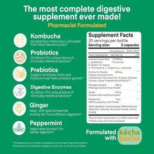 A Dose Of Digestive Balance-Gut Health Supplement-USDA-Kombucha, 7 Probiotic Strains And Prebiotics For Microbiome-Digestive Enzymes For Digestion-Bloating Relief For Women And Men - 白色的 - 查看 3