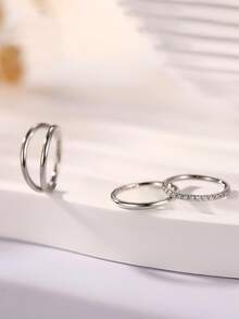 3pcs Inlaid Synthetic Zirconia Nose Ring Earrings 316 Surgical Steel Double Ring Nose Ring 18G Hinge CZ Puncture Jewelry Lip Ring Cartilage Earrings Spiral Hook Earrings, Size: 7mm/8mm/9mm/10mm, Suitable For Daily Party And Vacation Wear, Valentine's Day, Mother's Day, Thanksgiving, Halloween, Birthday Gifts And Bar Dancing, Travel, Work - 3pc Nose Ring - View 7