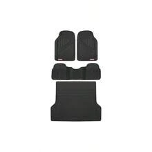 FlexTough Performance All Weather Rubber Car Floor Mats - 3 Piece Floor Mats Automotive Liners Truck SUV, Heavy - Duty Waterproof Black - 黑色+可修剪,適合大多數車輛 - 查看 1