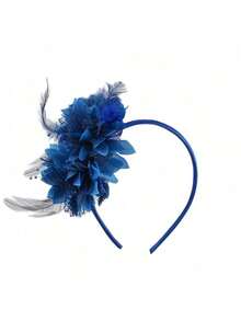 Diademas con plumas y flores, accesorios para el cabello para fiestas, reuniones, fiestas de té, banquetes de boda, Año Nuevo retro