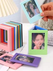 Porta-retrato com Adsorção Magnética, Exposição Instantânea de Fotos, Suporte Pequeno para Cartões, Decoração de Mesa