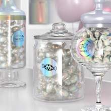 50*50mm Round Holographic Thermal Label Stickers, Shiny Self-Adhesive Label Paper, Printable/Name/Price Tags/DIY Custom Logo, Compatible With P50/M110 M221 Label Printers