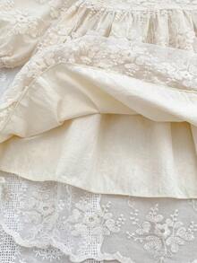 Girls Sweet Jacquard Princess Dress, New Autumn Fashion Korean Style For Toddlers - Apricot - View 6