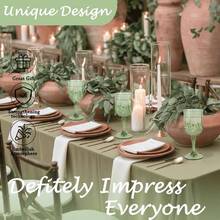 Plastic Wine Glasses Plastic Goblets Vintage Style Cordial Drinking Glasses Wedding Reception, Grand Event Party Supplies 12, New Green - 標準 - 查看 5