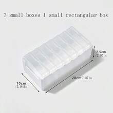 1PC Data Cable Storage Box Set, Utility Drawer Storage, Household Multi-Functional Grid Card Nail Art Organizer Box, Suitable For Bedroom, Living Room, Bathroom Data Cable, Beauty Storage And Organization, National Day Must-Have Goods, Portable Storage Box - Multicolor - View 10