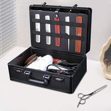 Professional Barber Toolbox Portable Black Barber Tool Case Large Capacity With Partition Storage For Stylists - Black - View 11