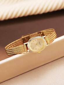 LIANDU LIANDU Đồng hồ thạch anh nhỏ gọn, đa chức năng, thiết kế sáng tạo dành cho nữ, phù hợp để đeo hàng ngày, làm quà sinh nhật, quà tựu trường, quà Lễ Tạ ơn, quà lãng mạn. Món quà hoàn hảo! - Vàng - Xem 6