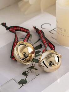 6pcs Gold Christmas Bells,DIY Christmas Tree Ornaments,Santa Sleigh Bells Christmas Tree Decorations Xmas Party Gifts Favors Home Decor Christmas Decorations Room Decor Winter Christmas Decorations Home Christmas Gifts Christmas Decor - Gold - View 6