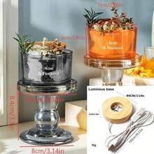 1 pieza Juego de difusor de aromas sin llama con piedra de cristal natural y taza de vidrio, decoración de piedra de aroma de cristal simple y de calidad para dormitorio, sala de estar, escritorio, difusor de aromaterapia, regalo del Día de la Madre, regalo de cumpleaños para ella, accesorio de decoración del hogar. El producto incluye solo la piedra de cristal y la taza de vidrio, sin aceites esenciales. Se enviará una nueva versión o una versión antigua al azar.