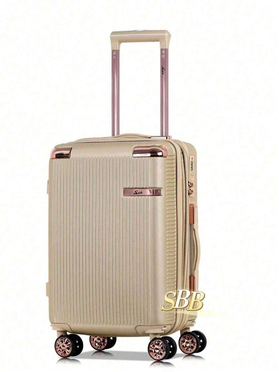 High Quality Carry-On Suitcase, 4 Double Wheels, 360 Degree Rotation, 9kg - Gold - View 1