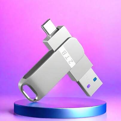 USB Flash Drive 2TB Portable External USB With USB 3.0 - High-Speed, Low Power Transfer  Durable Metallic Finish  Compatible With Tablets, Laptops & OTG Phones  Ideal Christmas & Thanksgiving Gift