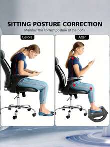 1个符合人体工学的办公脚踏 - 带按摩滚轮的桌面脚踏 - 家用办公配件，提供最大的舒适度和支撑力！ - 彩色 - 查看 8