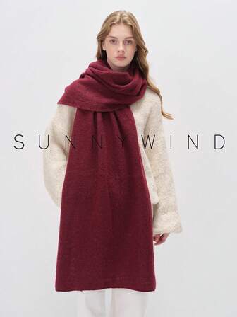 1pc Women Solid Color Soft & Skin-Friendly Warm Scarf, For Daily Use For Dress