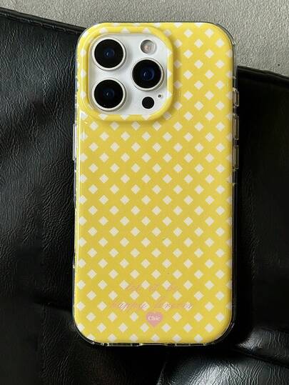 糖果色菱形图案手机壳适用于 16 Pro Max 15 14 Pro 13 12 11 Plus 可爱亮面手机壳女孩外壳