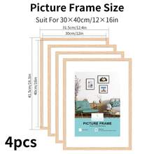 1/2/3/4pcs Wooden Photo Frame, Oak Picture Frames , White, Black Wooden Frame For Amazing Gift&Wall Art Decor, For Home, Living Room, Office Tabletop Frame And Wall Frame, Beautiful To Display Your Framliy Painting Art, Travel Photo, Graduation Photo Frame, Wedding Photo Frame Ideal Gift, A3/A4/30X40cm