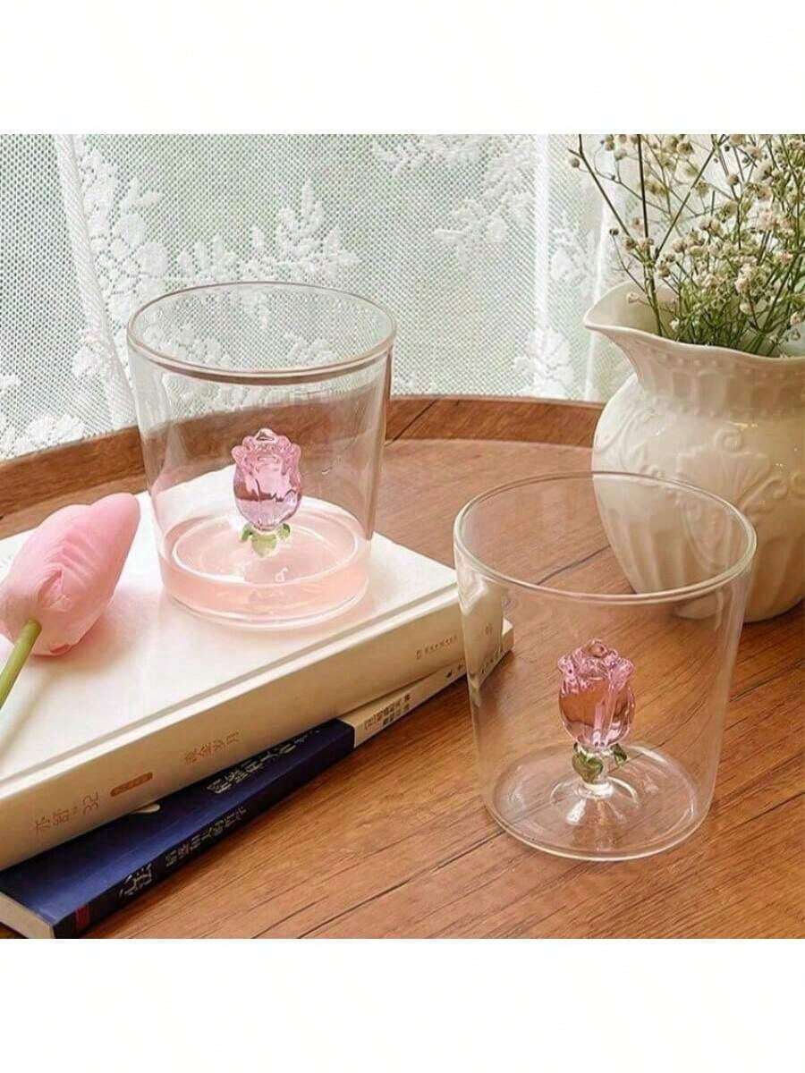 1-2pcs 300ml 3D Animal & Plant Decor Glass Cup, Christmas Decorative Coffee Mug. Suitable For Coffee, Tea, Wine, Hot Or Cold Drinks. Unique Christmas, Birthday Or Valentine's Day Gift. - Multicolor - View 1
