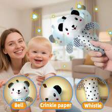 Black & White Baby Rattle Toys, Newborn 0-6 Months Sensory Training Toys, Multi-Animal Shaped With Sound Maker, Teether Grip Training Early Educational Toys