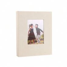 1 album foto cu copertă de in, 6 buc., 72 de buzunare, design glisant pentru protejarea fotografiilor