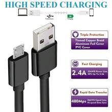 Micro USB 数据线、QC 3.0 快速充电和同步 Android 充电器、PS 4 控制器充电器充电线、适用于三星 Galaxy S7/S6 和 Edge、Note 6/5、Kindle、PS 4、Android 设备的 Micro USB 数据线 - 彩色 - 查看 5