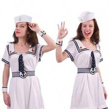 Halloween Sailor Hat, White Sailor Cap, Navy Hat, Captain's Hat, Scarf, Halloween Party Decorations Fall