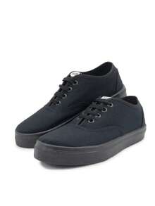 Tenis Casual de Caballero en Lona Negra  Un calzado versátil y cómodo, ideal para el uso diario. 22mx-28mx - Negro - Ver 6