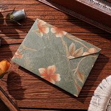 10个复古花朵压花信封，高端感十足，邀请函信封16*11cm/4.3*6.3英寸，时尚民族风返校季 - 彩色 - 查看 17