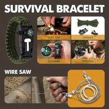 Survival Kit 25 In 1, First Aid Kit, Survival Gear, Christmas Birthday Gifts For Men Boyfriend Him Husband Camping, Hiking, Hunting, Fishing