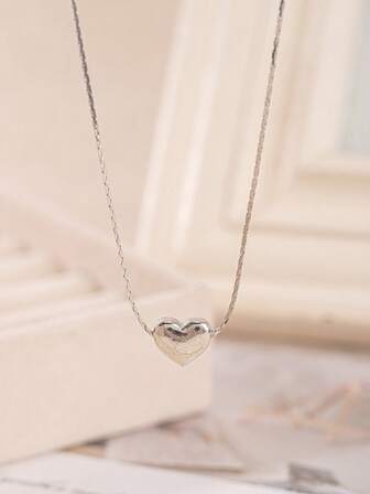 1 buc colier elegant cu pandantiv în formă de inimă, potrivit pentru femei pentru a fi purtat la petreceri sau ca dar pentru mame, de Ziua Îndrăgostiților