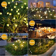 Solar-Powered Firefly Lawn Lights, Automatic On/Off Solar Garden Lights. Suitable For Paths, Courtyards, And Garden Decoration. Perfect For Halloween, Christmas, Easter, And Thanksgiving Decoration. Solar Lighting, Festive Atmosphere, Durable Structure.