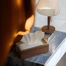 Boîte à mouchoirs en bois de noyer style zen, porte-serviettes de luxe pour table basse de salon, chambre à coucher, bureau