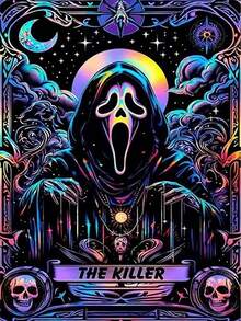 1 pezzo Kit di pittura di diamanti a tema teschio, kit di pittura di diamanti a tema ultimo volo del teschio adatto per principianti adulti, pittura di diamanti 5D fai-da-te a tutto tondo, decorazione per pareti domestiche - 30x40cm 40*50cm 50*60cm