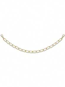 1 件/5 件金链仿珍珠帽链帽檐装饰女士男士金属可拆卸链条散装卡车帽珍珠粗链配饰饰品女士钥匙扣适用于 DIY 网状棒球帽挂绳（无帽子）