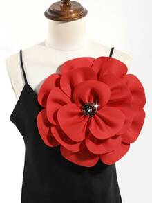 1 件女士手工串珠独特设计花卉胸针，奢华 3D 花朵翻领别针，时尚黑/白/红/粉色正式发夹，适合派对、舞台表演、主持人服装学校办公室配饰衬衫夹克珠宝圣诞节万圣节衣服别针有趣可爱的教师礼物 - 胸針 - 查看 12