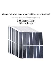 WalDecoo 4/10/20 片 11.4X9 英寸防水防油粘贴瓷砖，轻松升级风格，即剥即贴墙砖，适用于厨房后挡板/儿童房/家居装饰