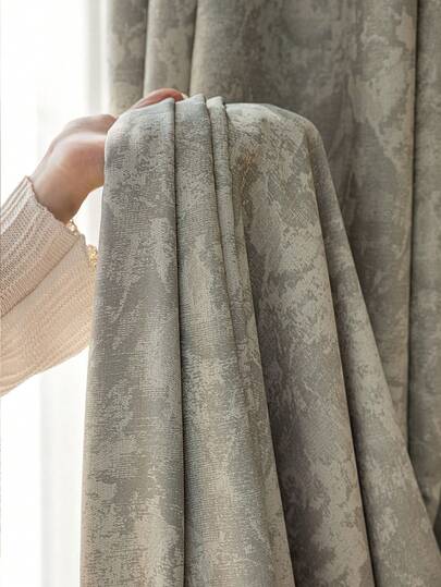 1PC European Chenille Jacquard High-End Blackout Curtain For Luxury Living Room Bedroom Villa Balcony,High Quality Blackout Curtain 84 Inch Long