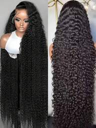 13x4 Curly Wig Human Hair 42 Inch Deep Wave Lace Front Wigs Human Hair 230_Density Ultra-Thin Lace 0.1 Millimeter Wet And Wavy Lace Front Wigs Human Hair Pre Plucked 13x6 Deep Wave Wig For Women With Baby Hair 4x4 5x5 Put On And Go Glueless Wigs Human Hair