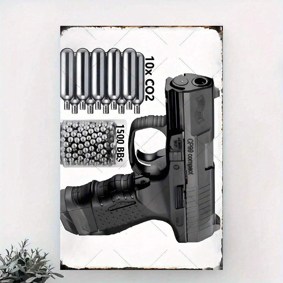 20.32x30.48 Cm Metal Sign - Precision Captures Power & Precision, Durable Outdoor Adventure & Competition Sign, Ideal For Gun Enthusiasts, Top-Level Air Rifle Equipment Display, Weather-Resistant Material - Multicolor - View 1