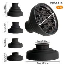 Foldable Hair Dryer Diffuser Attachment, Portable Silicone Diffuser, Suitable For Curly Hair, Ideal For Travel, Salon And Home Use