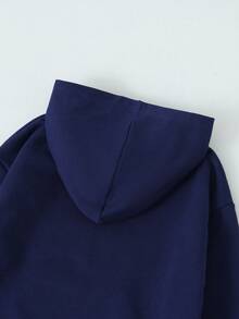 Timzgo 2 sztuki/zestaw dziecięcych bluz z kapturem, dziewczęca bluza z kapturem i haftowanym misiem + spodnie sportowe, chłopięca, wygodna, modna bluza z kapturem i rękawami typu raglan do noszenia na zewnątrz