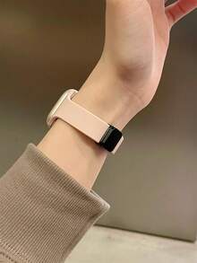 1条硅胶表带，兼容 42mm、38mm、40mm、41mm、44mm、45mm、46mm、49mm，时尚智能手表替换表带，适用于Series Ultra2、Ultra SE2、SE 11、10、9、8、7、6、5、4、3、2、1，男女通用，是理想的返校礼物 - 粉砂 - 查看 5